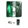 ieg™ iPhone 13 Pro Max Kılıf Nova Işık Özel Seri - Şeffaf 360 Full Body Arka Koruyucu + Rainbow Kamera Lens Koruma Cam - MI