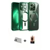 ieg™ iPhone 13 Pro Max Kılıf Nova Işık Özel Seri - Şeffaf Maxco Cam Ekran Koruyucu + Rainbow Kamera Lens Koruma Cam - REGD