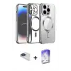ieg™ iPhone 13 Pro Max Kılıf Nova Işık Özel Seri - Siyah Bilvis 5in1 3D Magic Cam Ekran Koruyucu + Pers Alüminyum Kamera Lens - LT
