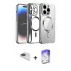 ieg™ iPhone 13 Pro Max Kılıf Nova Işık Özel Seri - Siyah Bilvis 5in1 3D Magic Cam Ekran Koruyucu + Pers Alüminyum Kamera Lens - GI