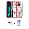 ieg™ iPhone 13 Pro Max Kılıf Nova Işık Özel Seri - Siyah Bilvis 5in1 3D Magic Cam Ekran Koruyucu + Pers Alüminyum Kamera Lens - KI