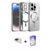 ieg™ iPhone 13 Pro Max Kılıf Nova Işık Özel Seri - Siyah Bilvis 5in1 3D Magic Cam Ekran Koruyucu + Pers Alüminyum Kamera Lens - KI