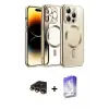 ieg™ iPhone 13 Pro Max Kılıf Nova Işık Özel Seri - Siyah Bilvis 5in1 3D Magic Cam Ekran Koruyucu + Raze Metal Kamera Lens - GD