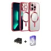 ieg™ iPhone 13 Pro Max Kılıf Nova Işık Özel Seri - Siyah Bilvis 5in1 3D Magic Cam Ekran Koruyucu + Raze Metal Kamera Lens - GD