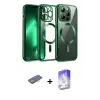 ieg™ iPhone 13 Pro Max Kılıf Nova Işık Özel Seri - Siyah Bilvis 5in1 3D Magic Cam Ekran Koruyucu + Renkli Kamera Lens Koruma Cam - TU