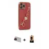 ieg™ iPhone 13 Pro Max Kılıf Nova Işık Prime - Şeffaf Maxco Cam Ekran Koruyucu + Rainbow Kamera Lens Koruma Cam - KI