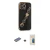 ieg™ iPhone 13 Pro Max Kılıf Nova Işık Prime - Siyah 6D Mat Seramik Hayalet Nano Ekran Koruyucu + Renkli Kamera Lens Koruma Cam - SI