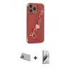 ieg™ iPhone 13 Pro Max Kılıf Nova Işık Prime - Siyah Bilvis 3D Mat Cam Ekran Koruyucu + Rainbow Kamera Lens Koruma Cam - BZ