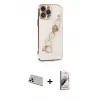 ieg™ iPhone 13 Pro Max Kılıf Nova Işık Prime - Siyah Bilvis 3D Mat Cam Ekran Koruyucu + Rainbow Kamera Lens Koruma Cam - BZ