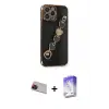 ieg™ iPhone 13 Pro Max Kılıf Nova Işık Prime - Siyah Bilvis 5in1 3D Magic Cam Ekran Koruyucu + Rainbow Kamera Lens Koruma Cam - KI