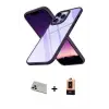 ieg™ iPhone 13 Pro Max Kılıf Nova Işık Serisi - Şeffaf Maxco Cam Ekran Koruyucu + Rainbow Kamera Lens Koruma Cam - REGD