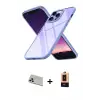 ieg™ iPhone 13 Pro Max Kılıf Nova Işık Serisi - Şeffaf Maxco Cam Ekran Koruyucu + Rainbow Kamera Lens Koruma Cam - REGD