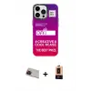 ieg™ iPhone 13 Pro Max Kılıf Siluet Çizgi Koleksiyonu - Şeffaf Maxco Cam Ekran Koruyucu + Rainbow Kamera Lens Koruma Cam - KI