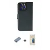 ieg™ iPhone 13 Pro Max Kılıf Siluet Işık Serisi - Siyah 6D Mat Seramik Hayalet Nano Ekran Koruyucu + Shine Kamera Lens Koruma Cam - PE