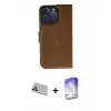 ieg™ iPhone 13 Pro Max Kılıf Siluet Işık Serisi - Siyah Bilvis 5in1 3D Magic Cam Ekran Koruyucu + Rainbow Kamera Lens Koruma Cam - REGD