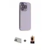 ieg™ iPhone 13 Pro Max Kılıf Siluet Minimal Özel Seri - Şeffaf Maxco Cam Ekran Koruyucu + Rainbow Kamera Lens Koruma Cam - REGD