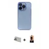 ieg™ iPhone 13 Pro Max Kılıf Siluet Minimal Özel Seri - Şeffaf Maxco Cam Ekran Koruyucu + Rainbow Kamera Lens Koruma Cam - REGD