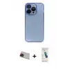 ieg™ iPhone 13 Pro Max Kılıf Siluet Minimal Özel Seri - Şeffaf Pasifik Cam Ekran Koruyucu + Rainbow Kamera Lens Koruma Cam - KI
