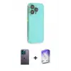 ieg™ iPhone 13 Pro Max Kılıf Siluet Minimal Özel Seri - Siyah Bilvis 5in1 3D Magic Cam Ekran Koruyucu + Neon Fosforlu Kamera Lens - MI