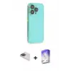 ieg™ iPhone 13 Pro Max Kılıf Siluet Minimal Özel Seri - Siyah Bilvis 5in1 3D Magic Cam Ekran Koruyucu + Pers Alüminyum Kamera Lens - GI