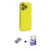 ieg™ iPhone 13 Pro Max Kılıf Siluet Minimal Özel Seri - Siyah Bilvis 5in1 5D Magic Hayalet Cam Ekran Koruyucu + Shine Kamera Lens Koruma Cam - GI