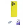 ieg™ iPhone 13 Pro Max Kılıf Siluet Minimal Özel Seri - Siyah Bilvis 5in1 5D Magic Hayalet Cam Ekran Koruyucu + Shine Kamera Lens Koruma Cam - MI