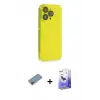ieg™ iPhone 13 Pro Max Kılıf Siluet Minimal Özel Seri - Siyah Bilvis 5in1 5D Magic Hayalet Cam Ekran Koruyucu + Shine Kamera Lens Koruma Cam - PE