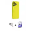 ieg™ iPhone 13 Pro Max Kılıf Siluet Minimal Özel Seri - Siyah Bilvis 5in1 5D Magic Hayalet Cam Ekran Koruyucu + Pers Alüminyum Kamera Lens - GD