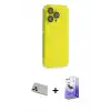 ieg™ iPhone 13 Pro Max Kılıf Siluet Minimal Özel Seri - Siyah Bilvis 5in1 5D Magic Hayalet Cam Ekran Koruyucu + Rainbow Kamera Lens Koruma Cam - REGD