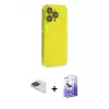 ieg™ iPhone 13 Pro Max Kılıf Siluet Minimal Özel Seri - Siyah Bilvis 5in1 5D Magic Hayalet Cam Ekran Koruyucu + Pers Alüminyum Kamera Lens - LT