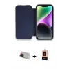 ieg™ iPhone 13 Pro Max Kılıf Siluet Minimal Serisi - Şeffaf Maxco Cam Ekran Koruyucu + Rainbow Kamera Lens Koruma Cam - KI