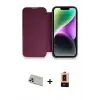 ieg™ iPhone 13 Pro Max Kılıf Siluet Minimal Serisi - Şeffaf Maxco Cam Ekran Koruyucu + Rainbow Kamera Lens Koruma Cam - REGD