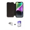 ieg™ iPhone 13 Pro Max Kılıf Siluet Minimal Serisi - Siyah Bilvis 5in1 3D Magic Cam Ekran Koruyucu + Pers Alüminyum Kamera Lens - GD