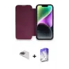 ieg™ iPhone 13 Pro Max Kılıf Siluet Minimal Serisi - Siyah Bilvis 5in1 3D Magic Cam Ekran Koruyucu + Pers Alüminyum Kamera Lens - GI