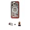 ieg™ iPhone 13 Pro Max Kılıf Siluet Modern Koleksiyonu - Şeffaf Maxco Cam Ekran Koruyucu + Rainbow Kamera Lens Koruma Cam - KI