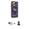 ieg™ iPhone 13 Pro Max Kılıf Siluet Modern Koleksiyonu - Şeffaf Maxco Cam Ekran Koruyucu + Rainbow Kamera Lens Koruma Cam - KI
