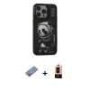 ieg™ iPhone 13 Pro Max Kılıf Siluet Modern Özel Seri - Şeffaf Maxco Cam Ekran Koruyucu + Shine Kamera Lens Koruma Cam - GI