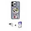 ieg™ iPhone 13 Pro Max Kılıf Siluet Modern Özel Seri - Siyah Bilvis 5in1 3D Magic Cam Ekran Koruyucu + Pers Alüminyum Kamera Lens - LT