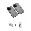 ieg™ iPhone 13 Pro Max Kılıf Ufuk Doku Prime - Siyah Bilvis 3D Mat Cam Ekran Koruyucu + Rainbow Kamera Lens Koruma Cam - REGD