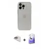 ieg™ iPhone 13 Pro Max Kılıf Ufuk Minimal Özel Seri - Siyah Bilvis 5in1 5D Magic Hayalet Cam Ekran Koruyucu + Pers Alüminyum Kamera Lens - GD