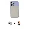 ieg™ iPhone 13 Pro Max Kılıf Vadi Çizgi - Şeffaf Maxco Cam Ekran Koruyucu + Rainbow Kamera Lens Koruma Cam - MR