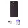 ieg™ iPhone 13 Pro Max Kılıf Yadigar Klasik - Siyah Bilvis 5in1 3D Magic Cam Ekran Koruyucu + Pers Alüminyum Kamera Lens - GI