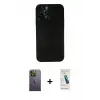 ieg™ iPhone 13 Pro Max Kılıf Yadigar Yansıma Serisi - Şeffaf Pasifik Cam Ekran Koruyucu + Neon Fosforlu Kamera Lens - YL