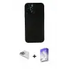 ieg™ iPhone 13 Pro Max Kılıf Yadigar Yansıma Serisi - Siyah Bilvis 5in1 3D Magic Cam Ekran Koruyucu + Pers Alüminyum Kamera Lens - SABE
