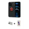 ieg™ iPhone 13 Pro Max Kılıf Yankı Form Prime - Siyah Joko 5D Cam + Rainbow Kamera Lens Koruma Cam - BZ