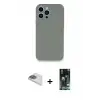 ieg™ iPhone 13 Pro Max Kılıf Zirve Modern Özel Seri - Şeffaf 360 Full Body Arka Koruyucu + Pers Alüminyum Kamera Lens - GD