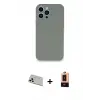 ieg™ iPhone 13 Pro Max Kılıf Zirve Modern Özel Seri - Şeffaf Maxco Cam Ekran Koruyucu + Rainbow Kamera Lens Koruma Cam - BZ