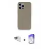 ieg™ iPhone 13 Pro Max Kılıf Zirve Modern Özel Seri - Siyah Bilvis 5in1 3D Magic Cam Ekran Koruyucu + Pers Alüminyum Kamera Lens - SABE