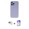 ieg™ iPhone 13 Pro Max Kılıf Zirve Modern Özel Seri - Siyah Bilvis 5in1 3D Magic Cam Ekran Koruyucu + Pers Alüminyum Kamera Lens - GD