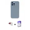 ieg™ iPhone 13 Pro Max Kılıf Zirve Modern Özel Seri - Siyah Bilvis 5in1 3D Magic Cam Ekran Koruyucu + Pers Alüminyum Kamera Lens - KI